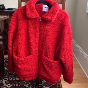 I.AM.GIA red SHERPA jacket